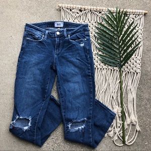 Paige Distressed Jeans Size 28 Busted Knee